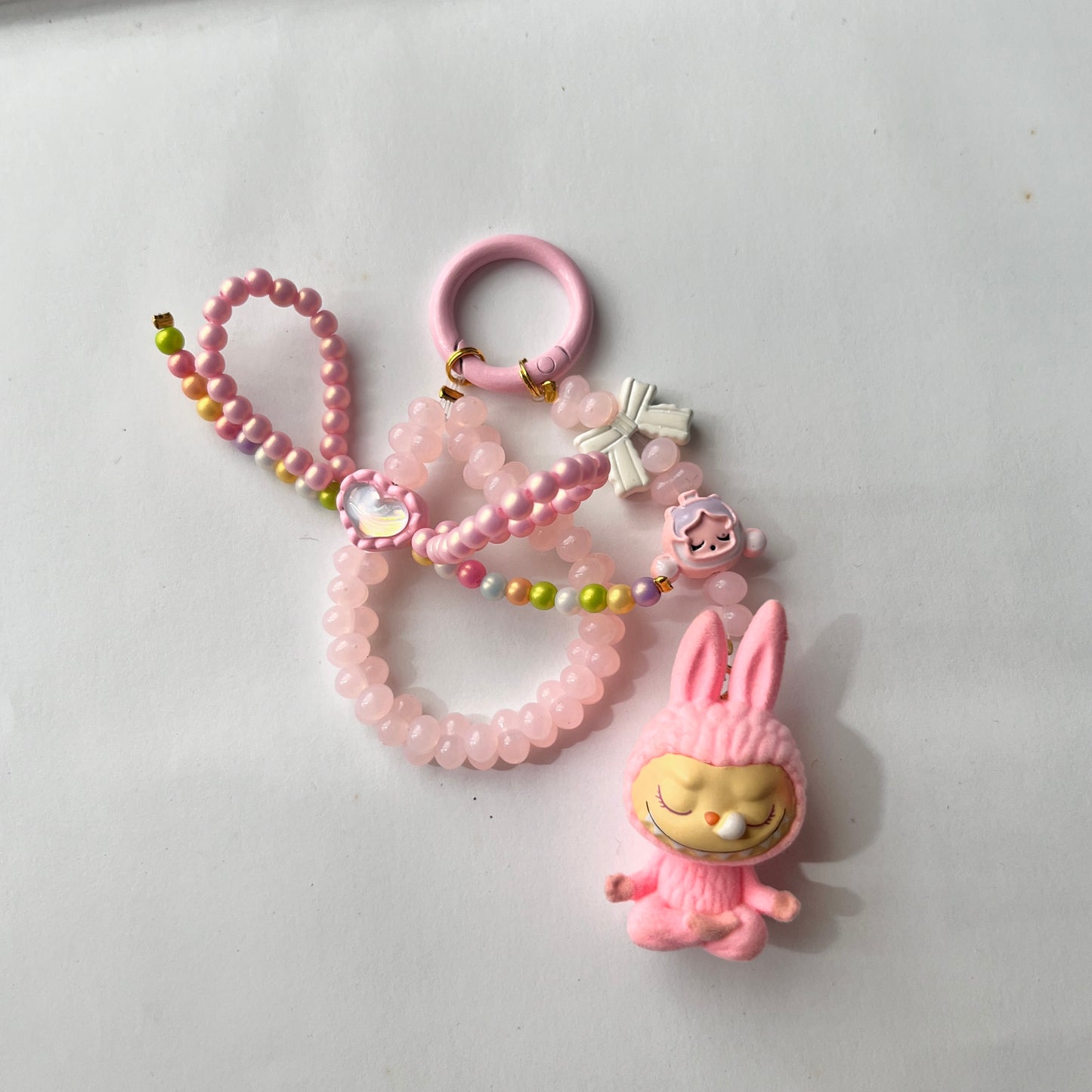 Llavero labubu lazy yoga