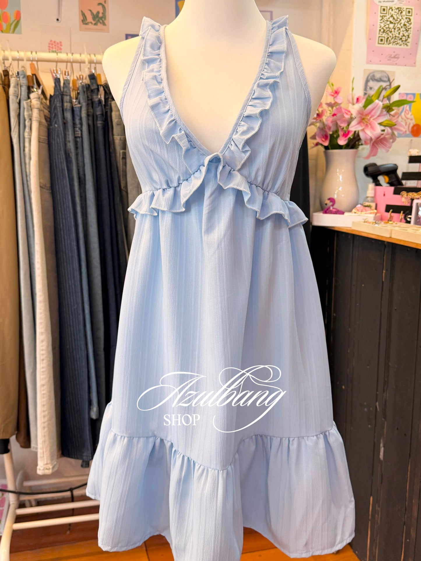 Vestido azul bebé