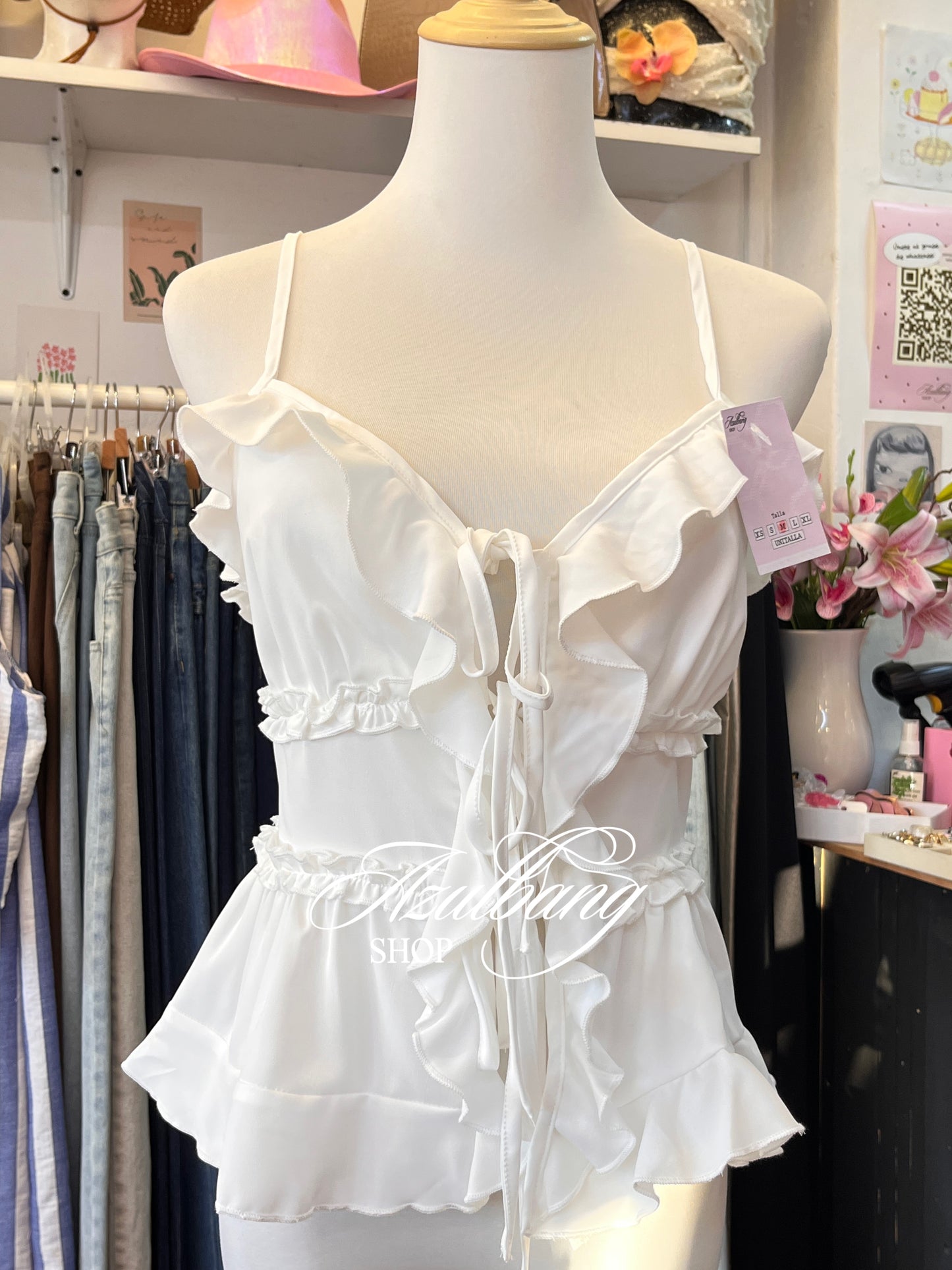 Blusa blanca holandés