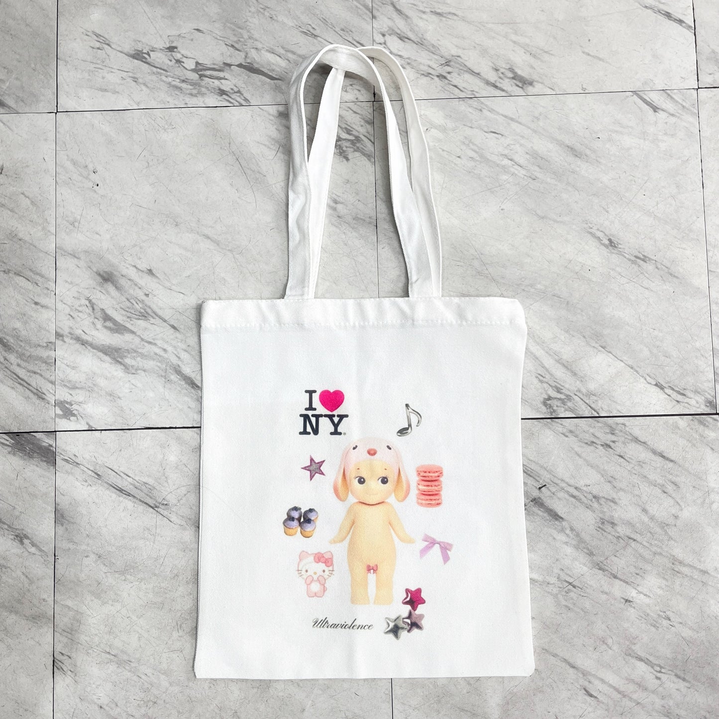 Tote bag blanca sonny angel conejo