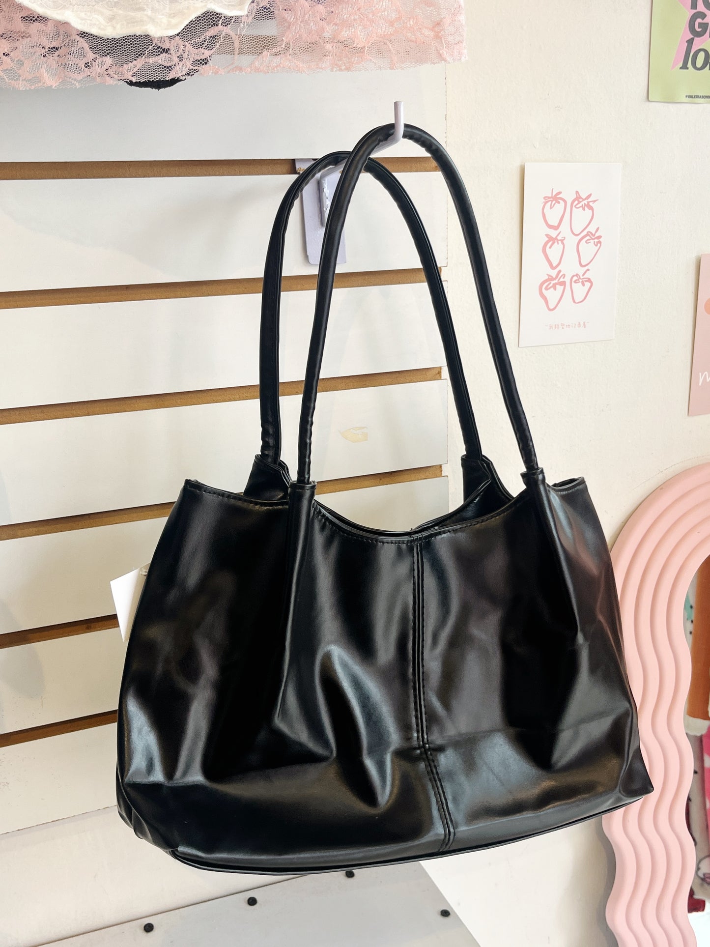 Bolsa tote vinipiel negra