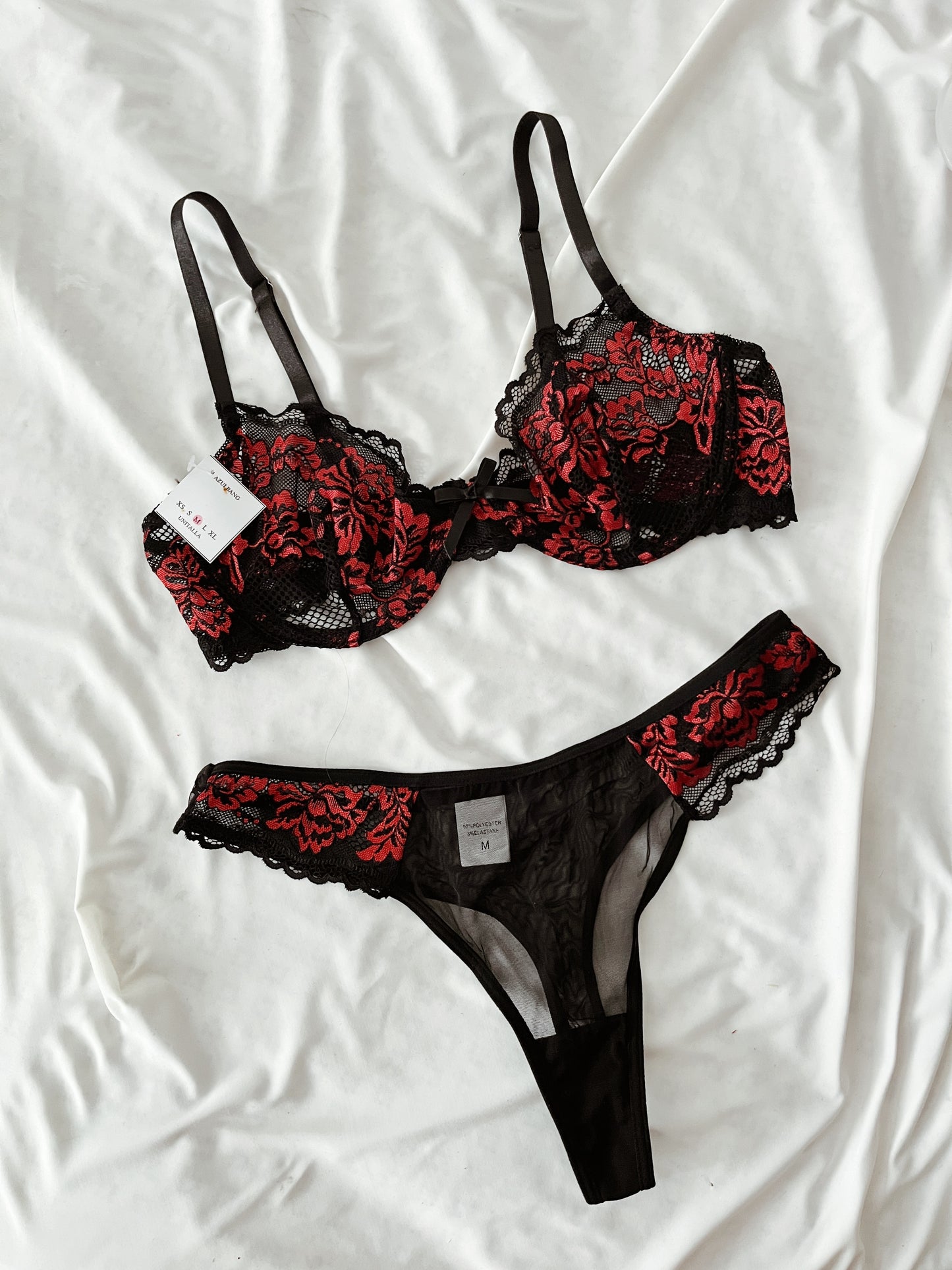 Set lencería AB rojo