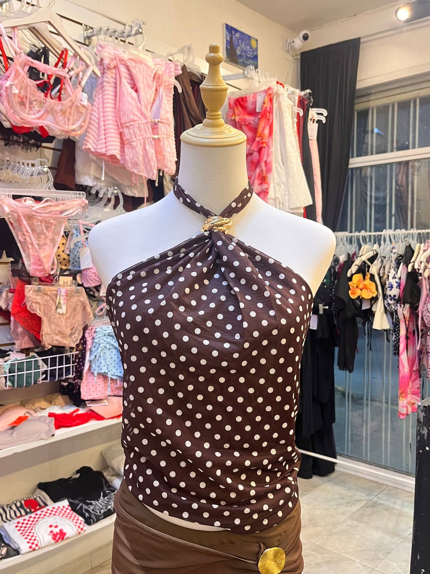 Top polka dots accesorio