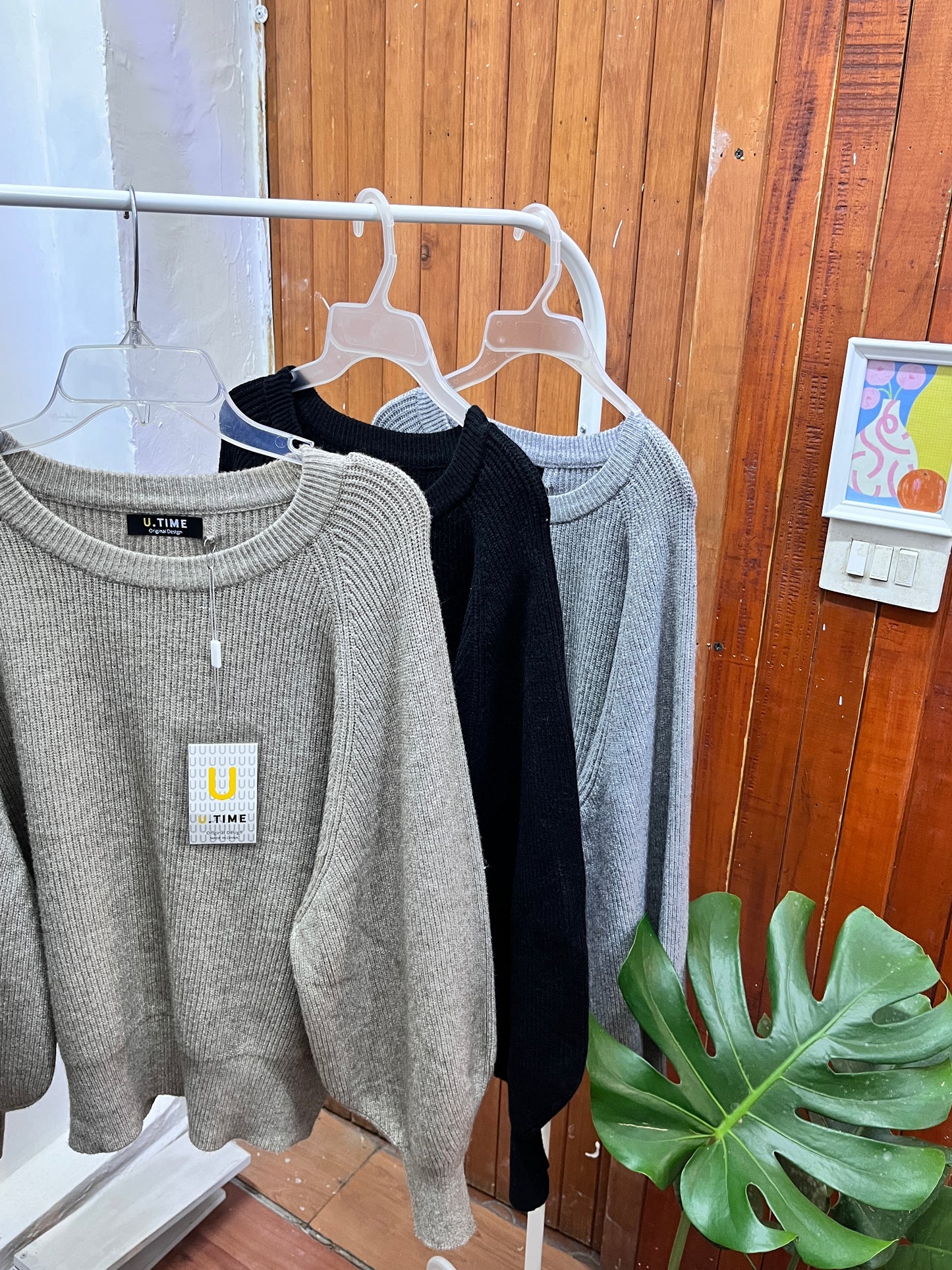 Suéter tejido largo