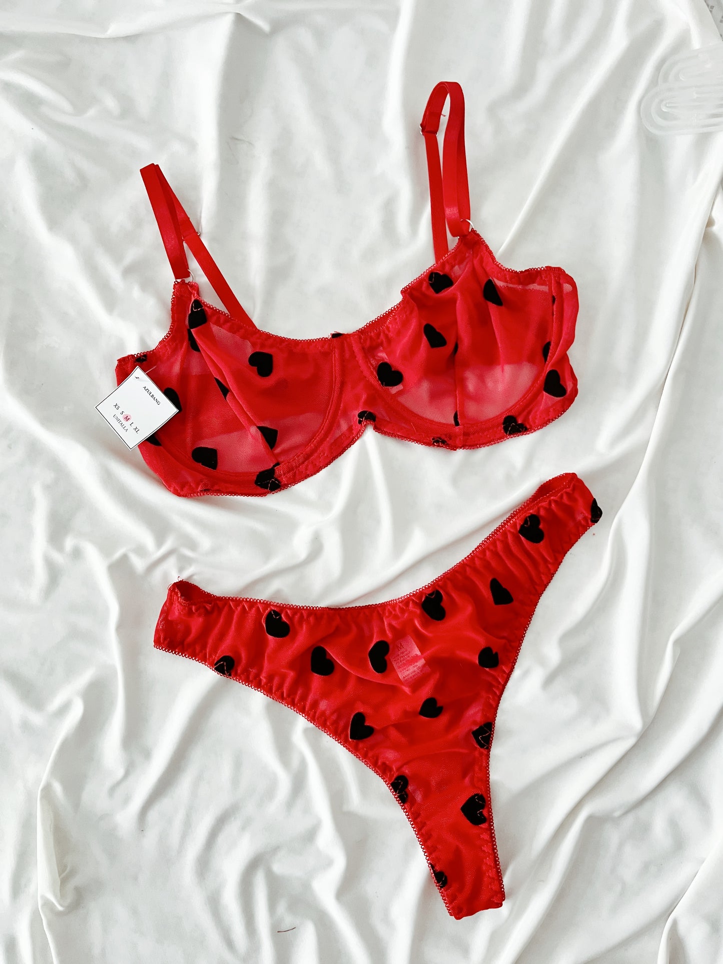 Set lencería corazoncitos