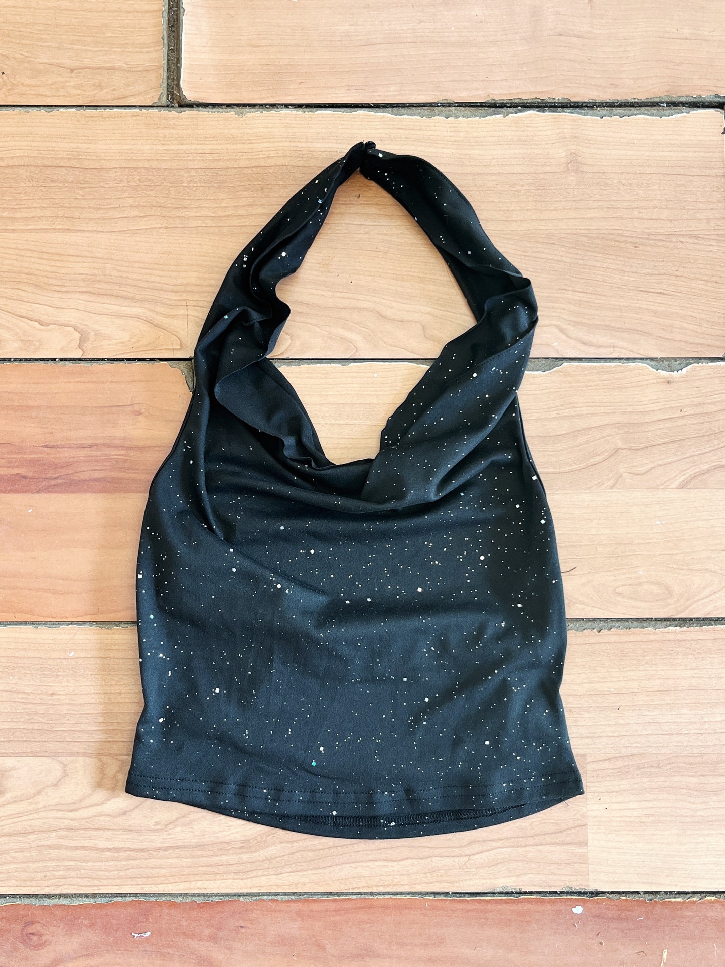 Blusa pliegue con brillitos