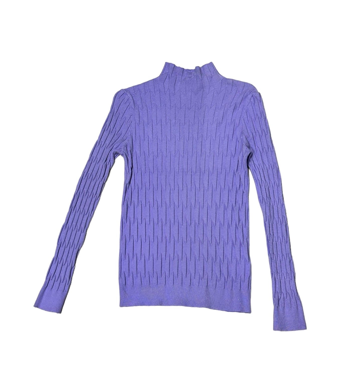 Blusa tejida manga larga lila