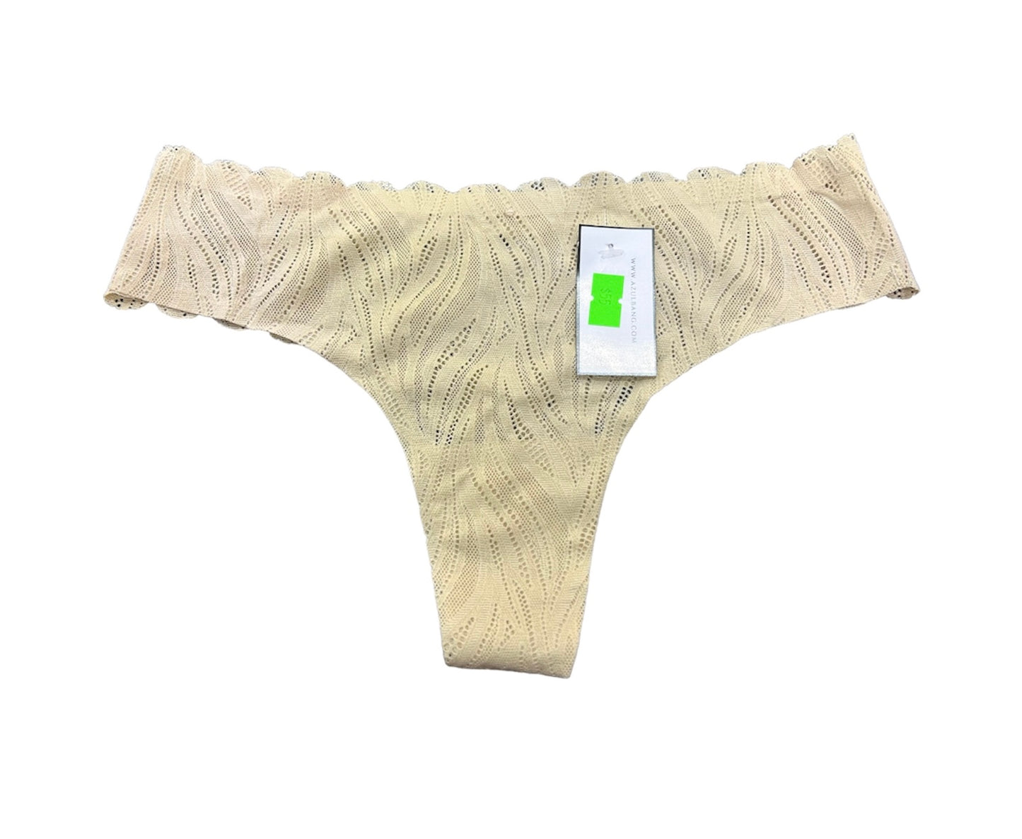 Tanga invisible de encaje nude