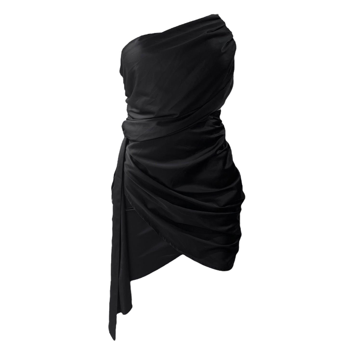 Vestido strapless volm negro
