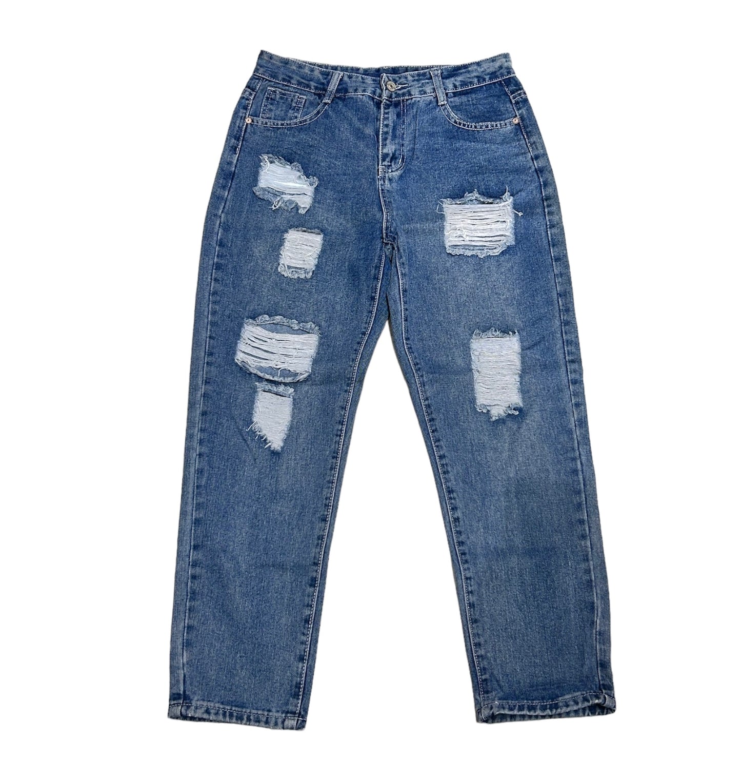 Mom jeans mezclilla rota model 001
