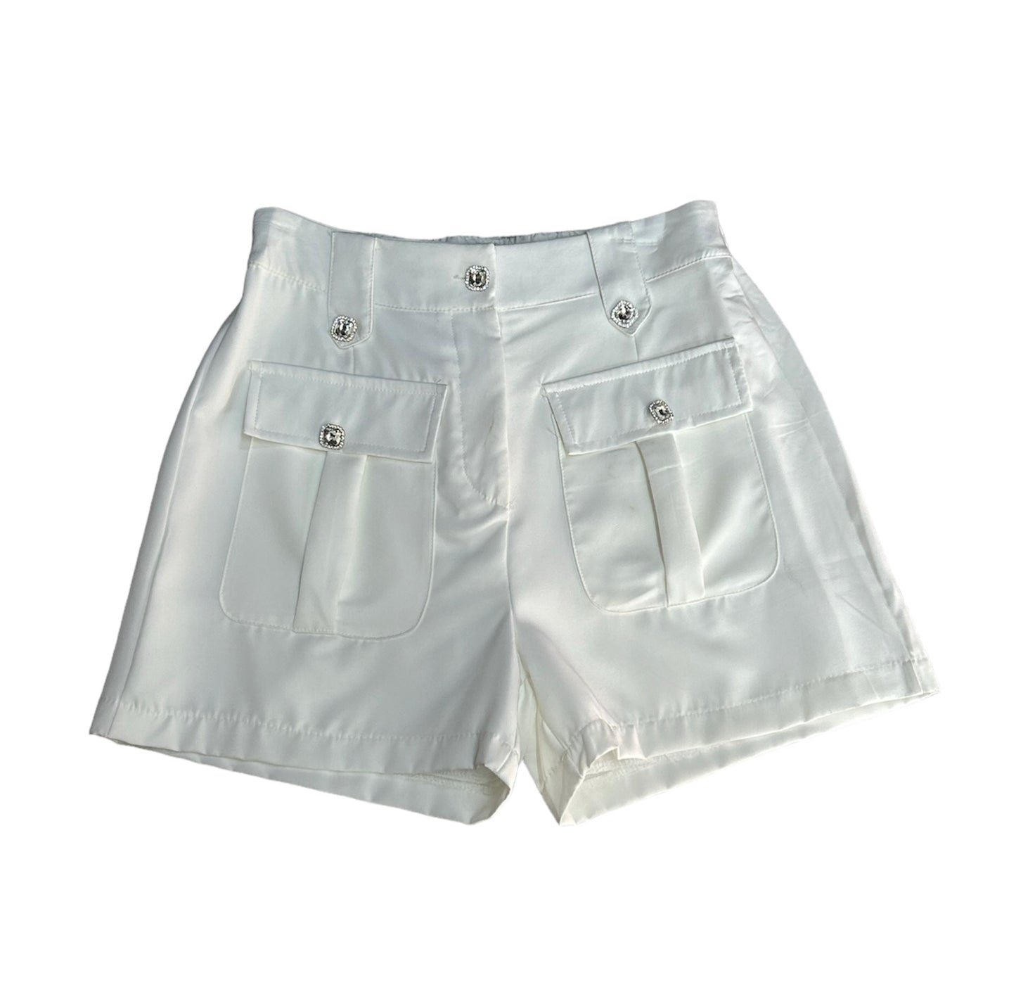 Short blanco con piedritas