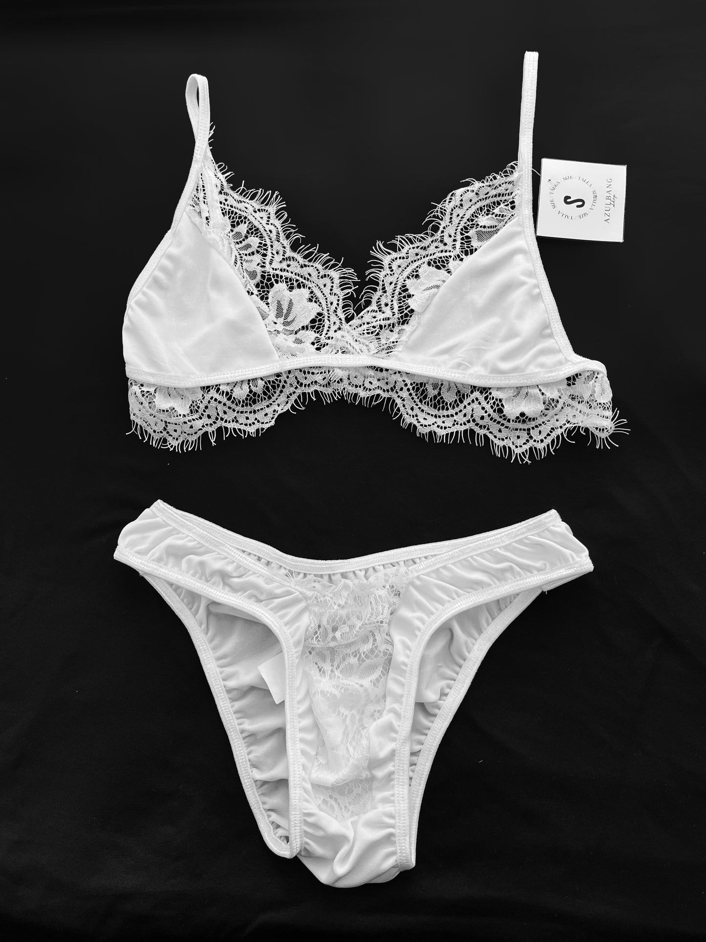 Set encaje baby white