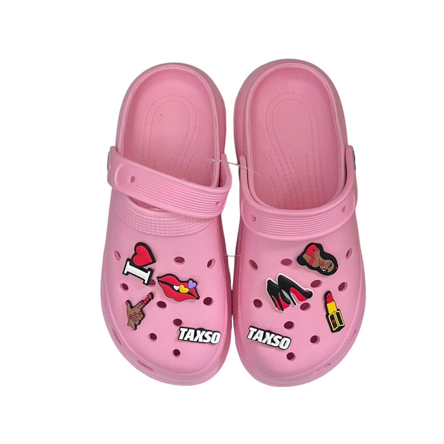 Sandalia tipo crocs rosa