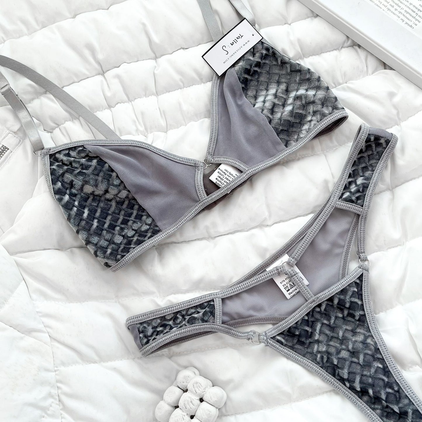 Set lencería pretty gris