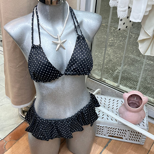 Traje de baño puntos tipo falda
