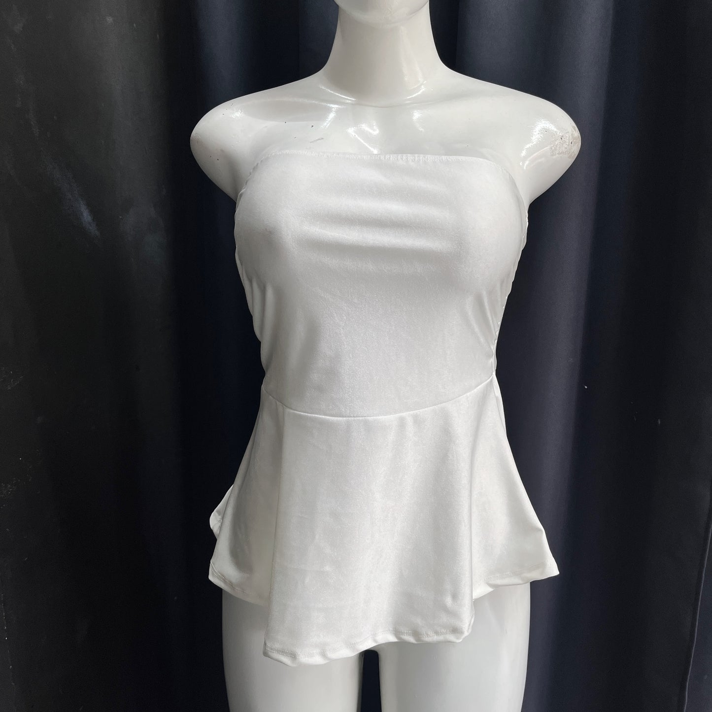 Blusa strapple blanca