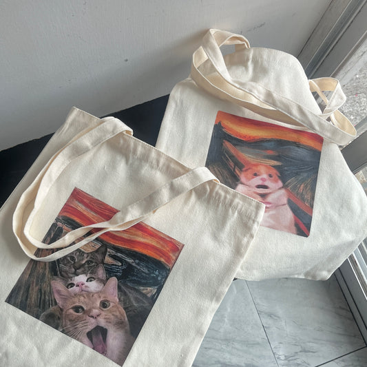 Tote bag pintura arte animales