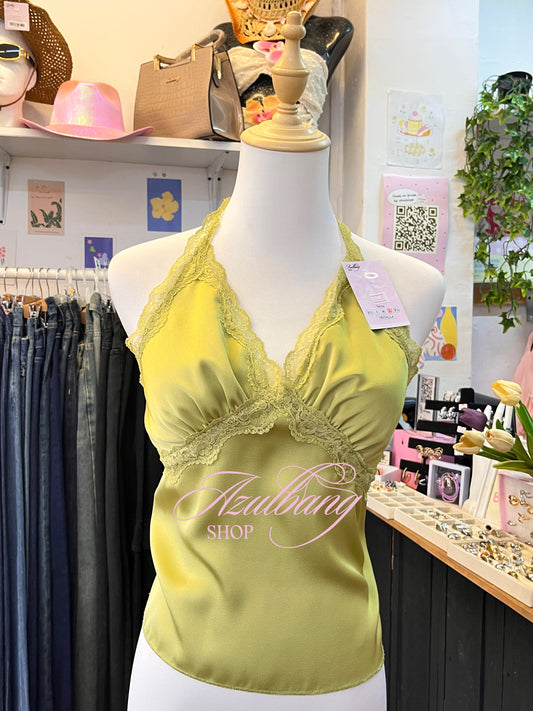 Blusa verde encaje