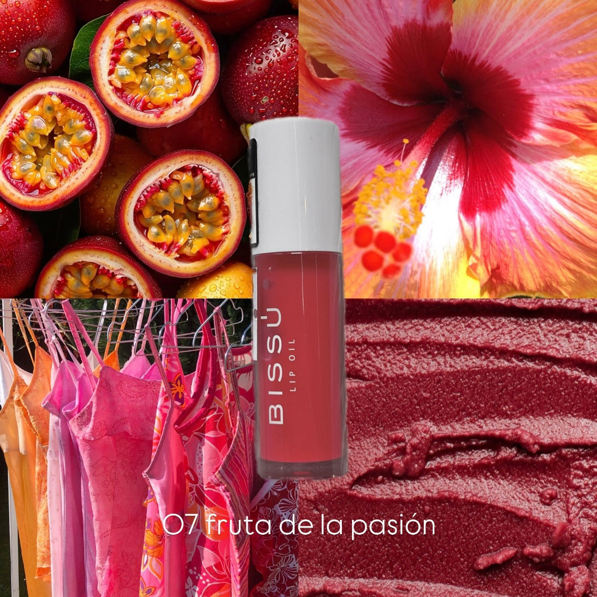 Lip oil bissú 07 fruta de la pasión