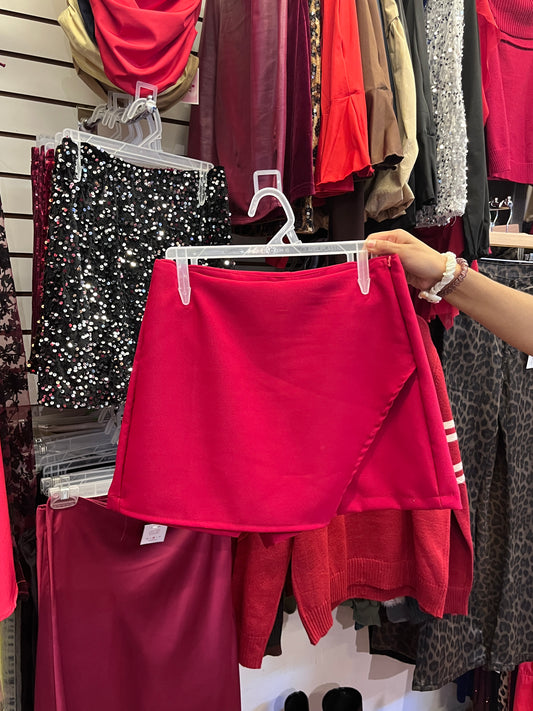 Falda short roja