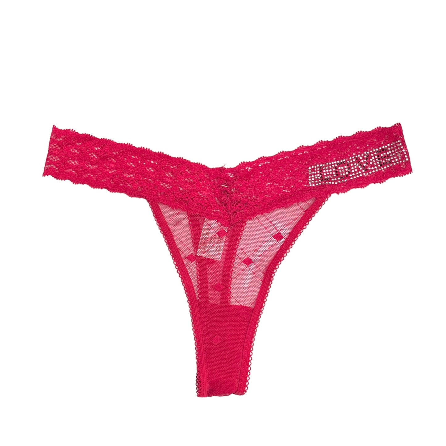 tanga encaje love roja