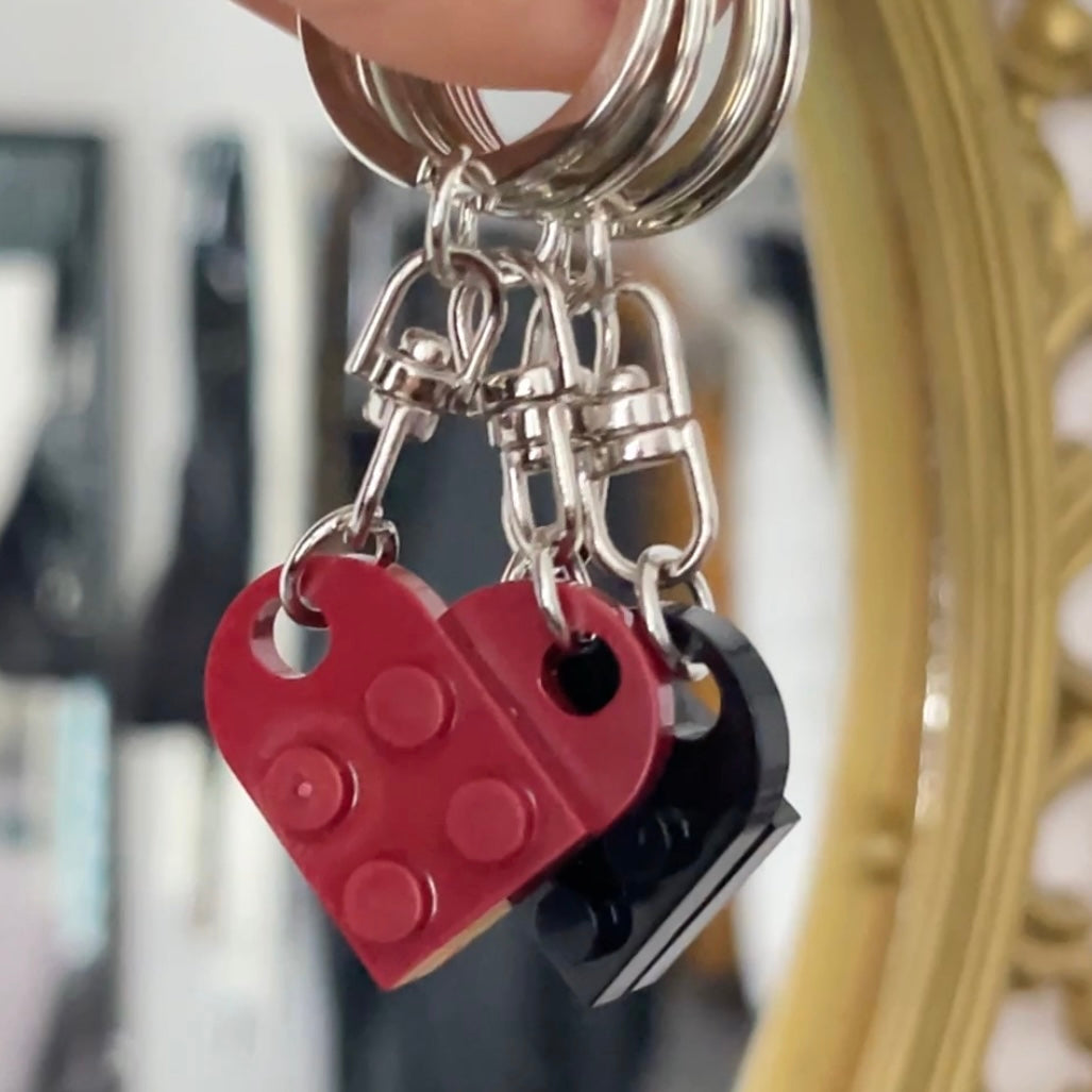 Llavero dúo corazón