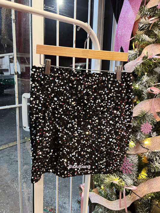 Falda lentejuelas plateadas