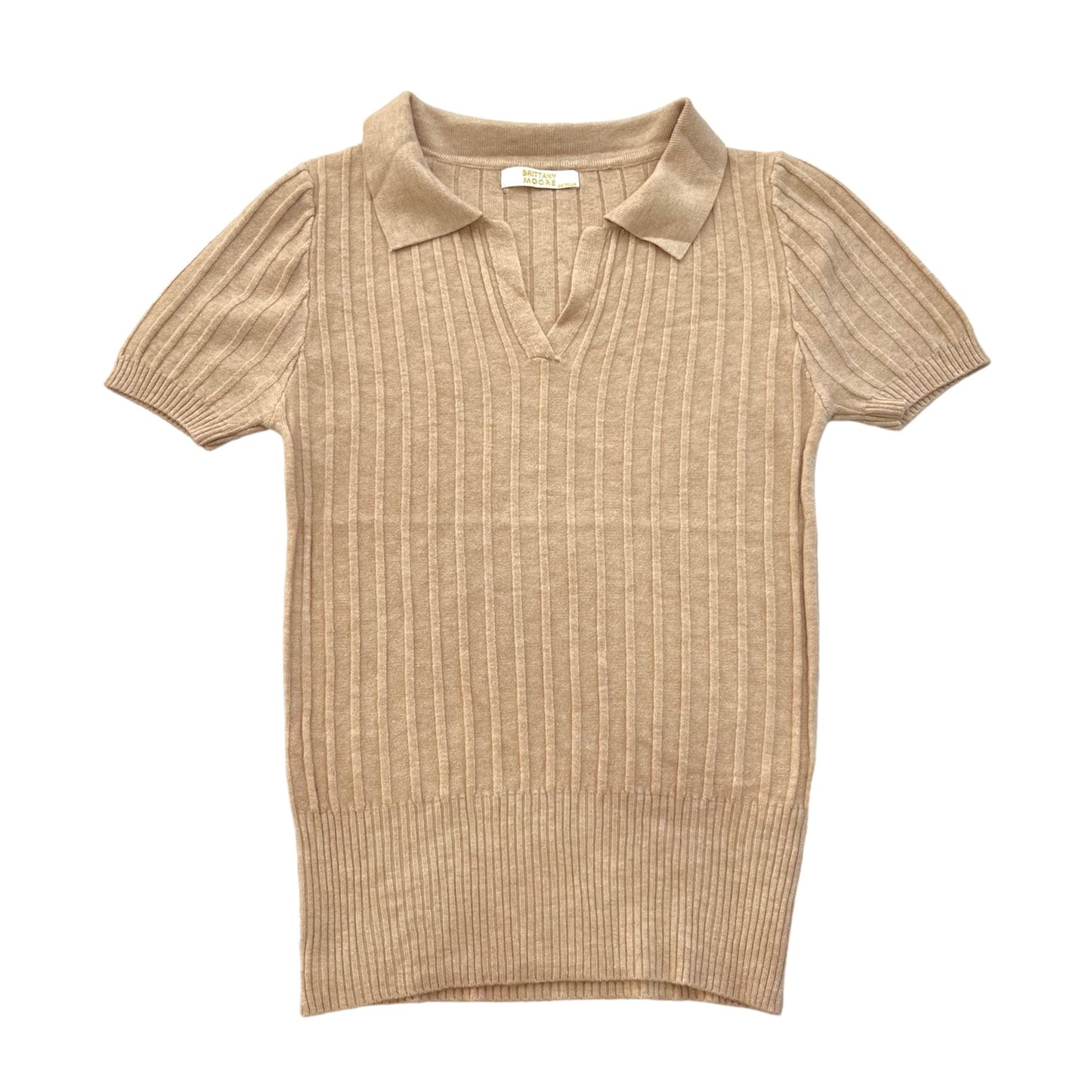 Blusa basic nude cuello