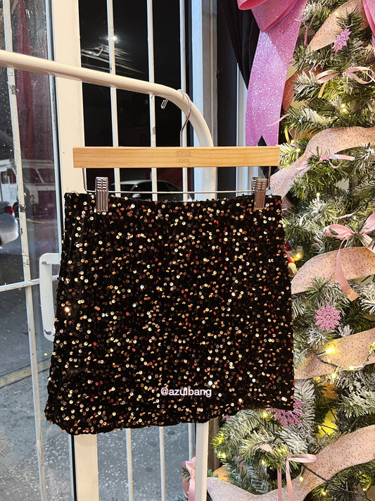 Falda lentejuelas doradas