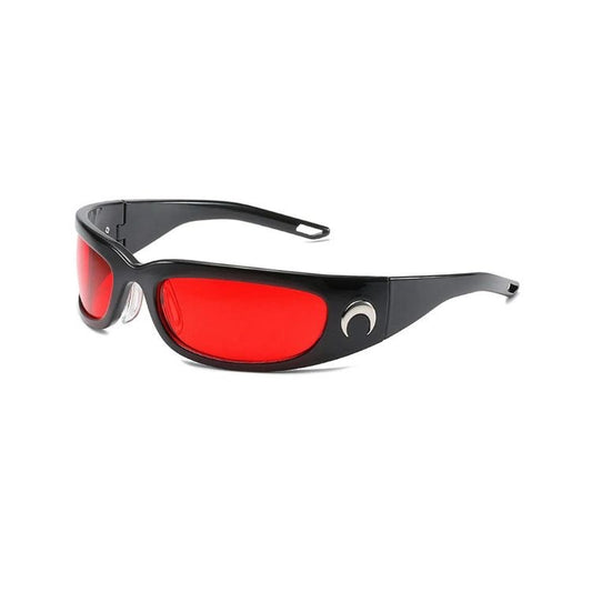 Lentes YK2 luna negro con rojo