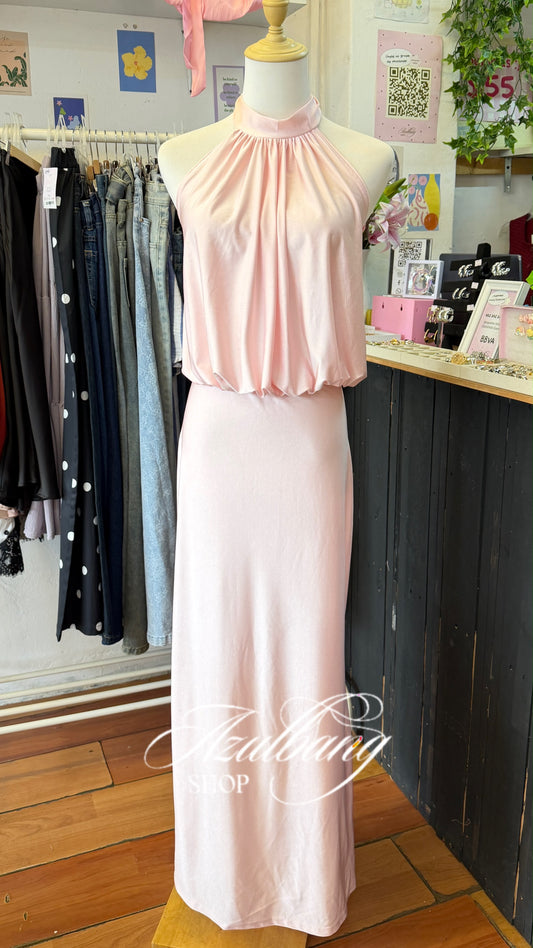 Vestido largo rosa