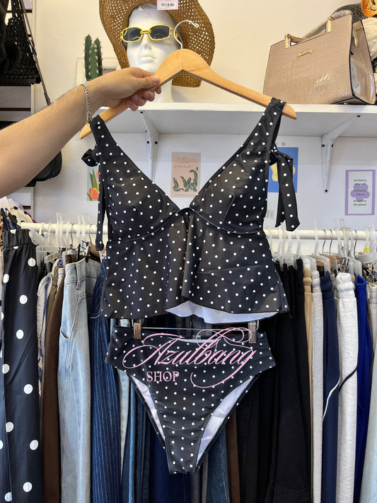 Traje de baño polka blusa