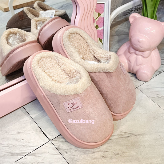 Pantuflas afelpadas rosas