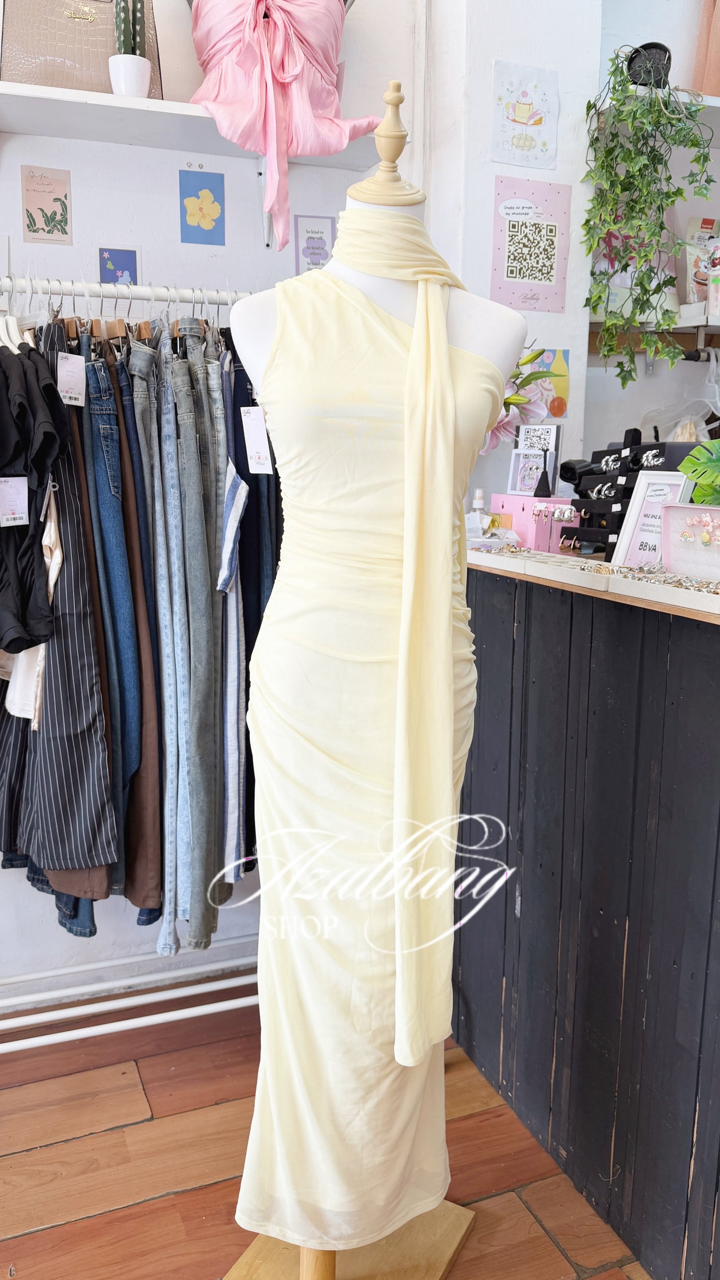 Vestido mesh Amarillo