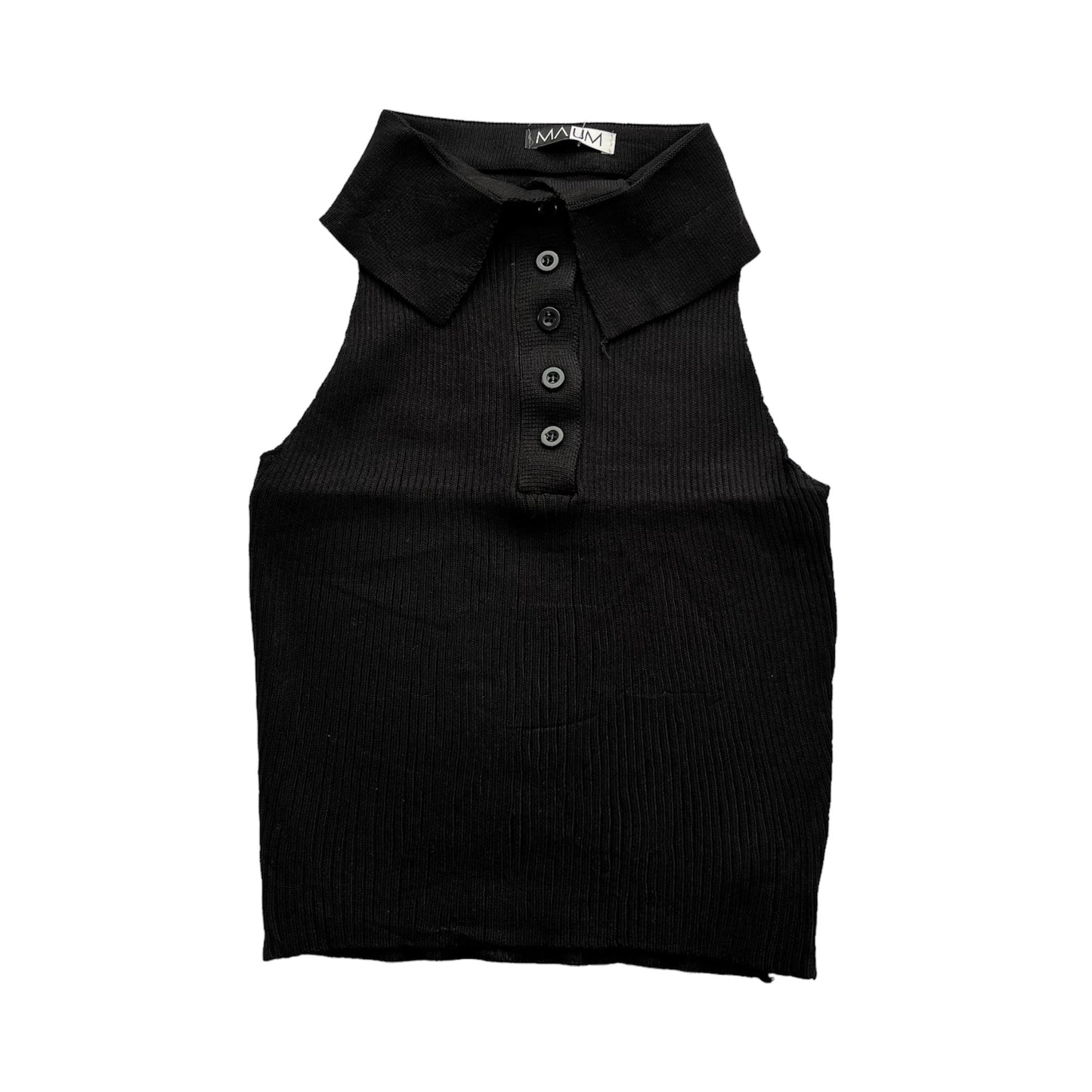 Blusa con cuello negro