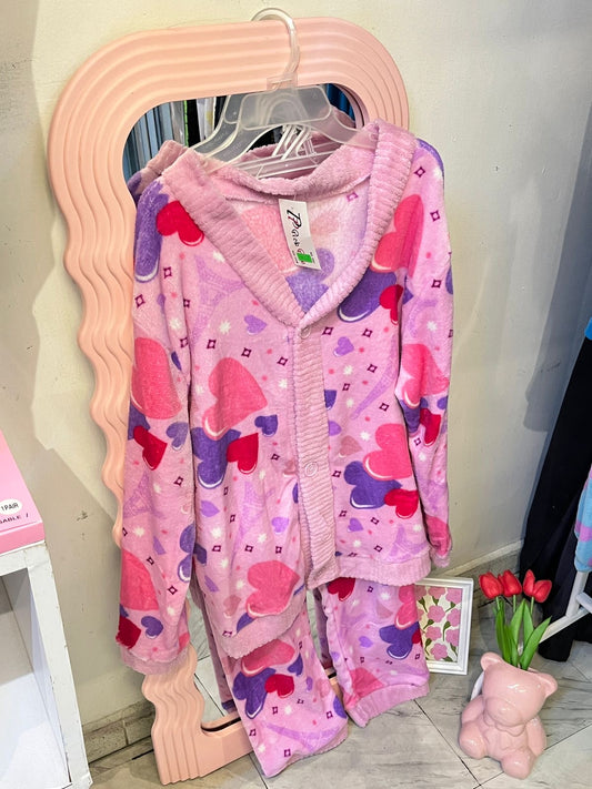 Pijama love rosa