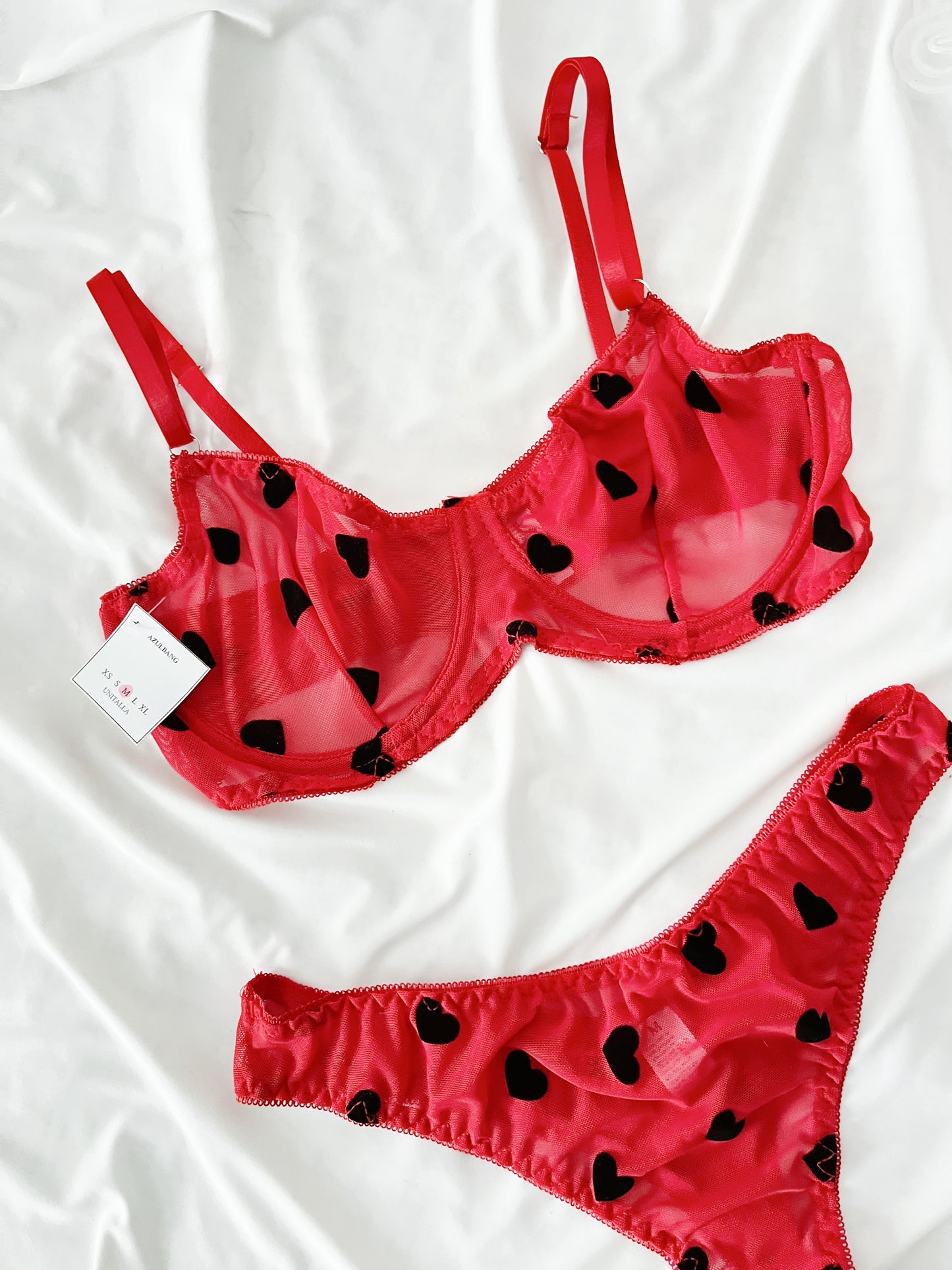 Set lencería corazoncitos