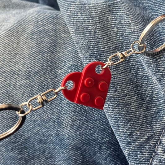 Llavero dúo corazón