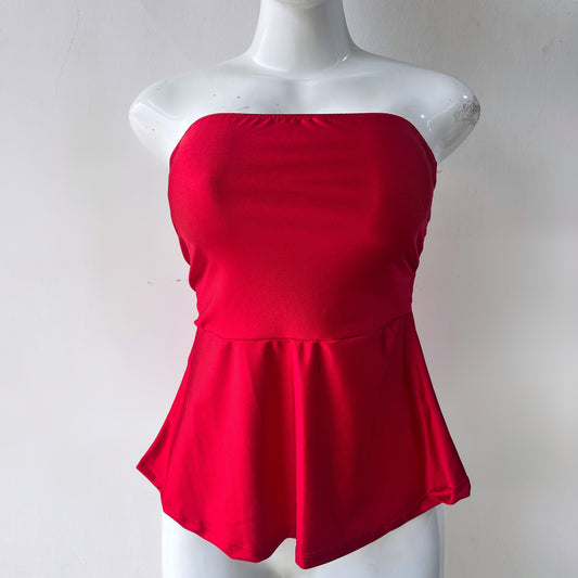 Blusa strapple rojo