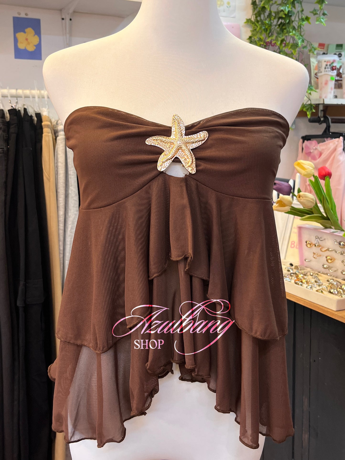 Blusa strapple estrella