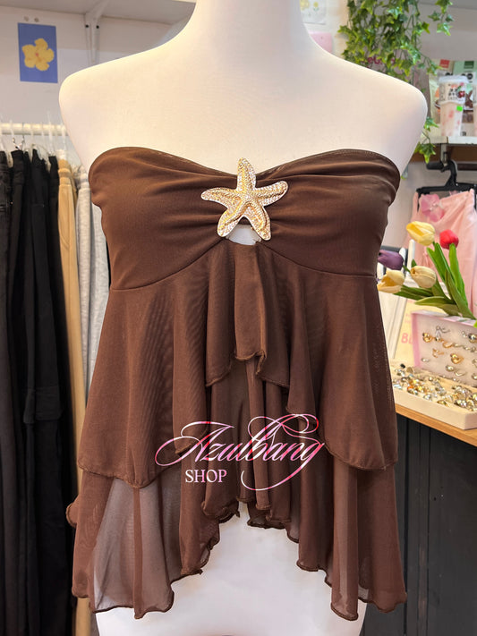 Blusa strapple estrella