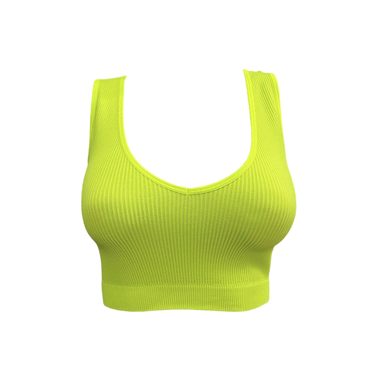 Blusa top licra verde limon