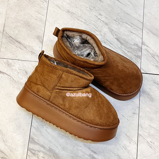 Botas afelpadas marrón