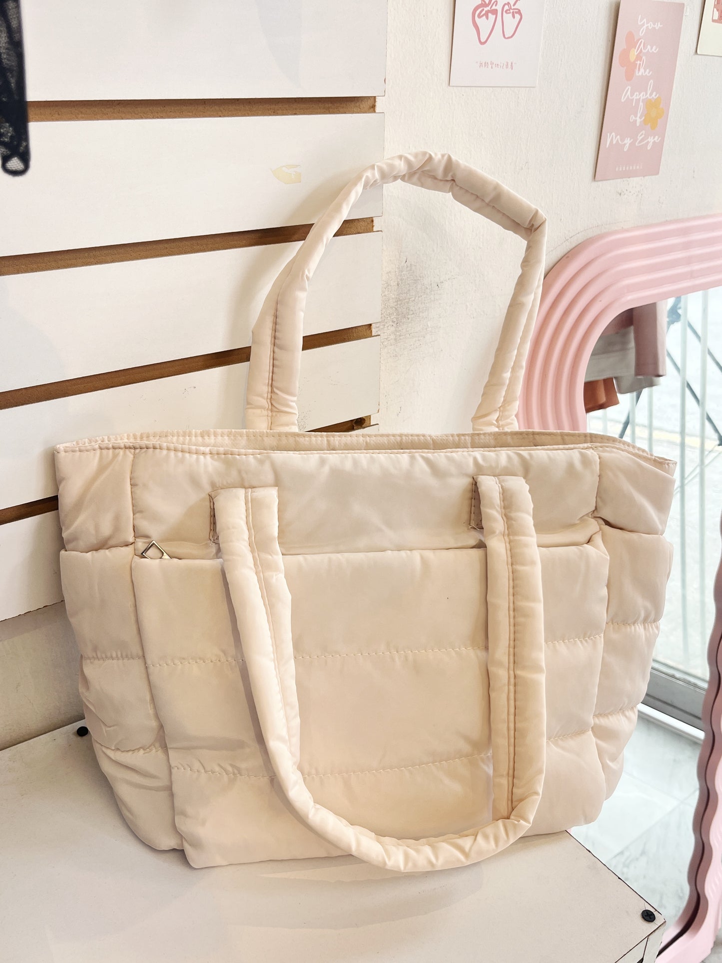Bolsa tote bag acolchonada
