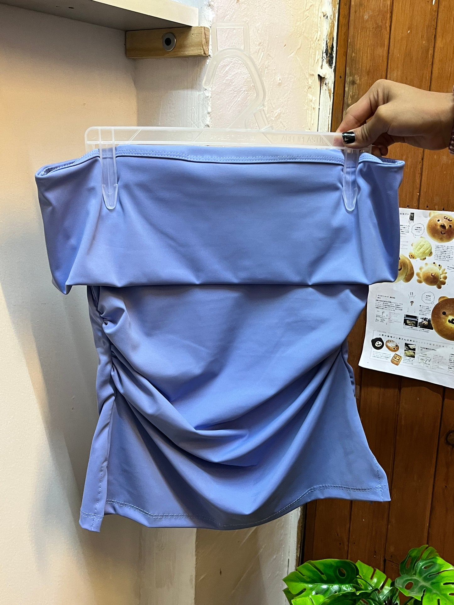 Blusa strapple azul