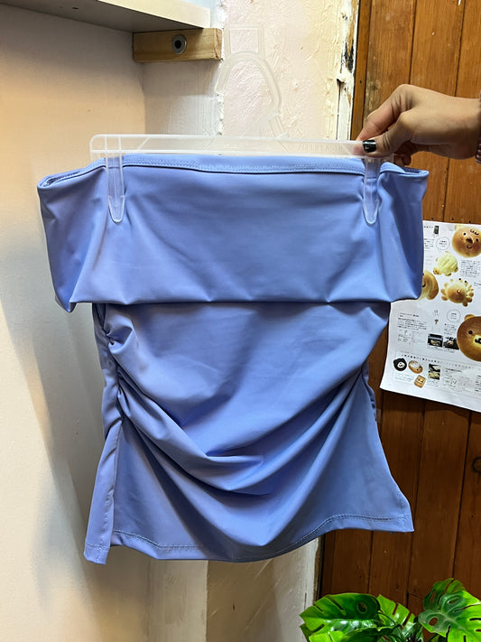 Blusa strapple azul