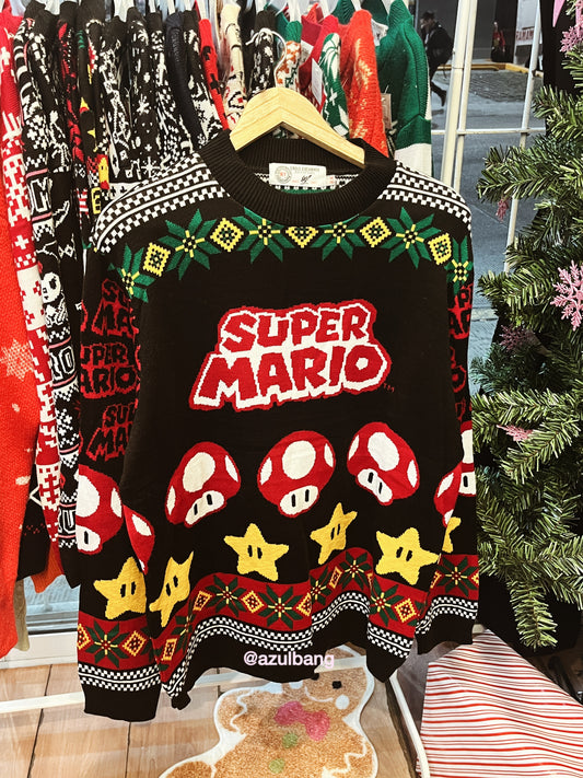 Suéter navideño Súper Mario