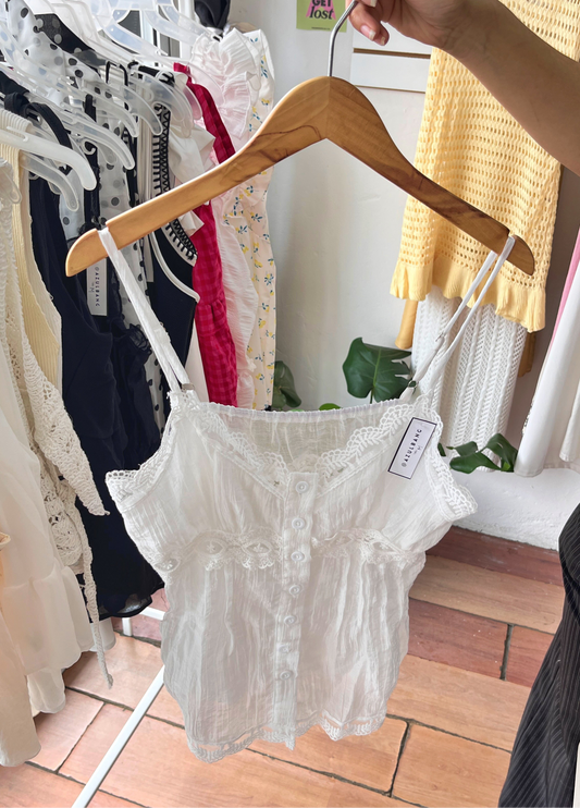 Blusa ligera blanca tirantes
