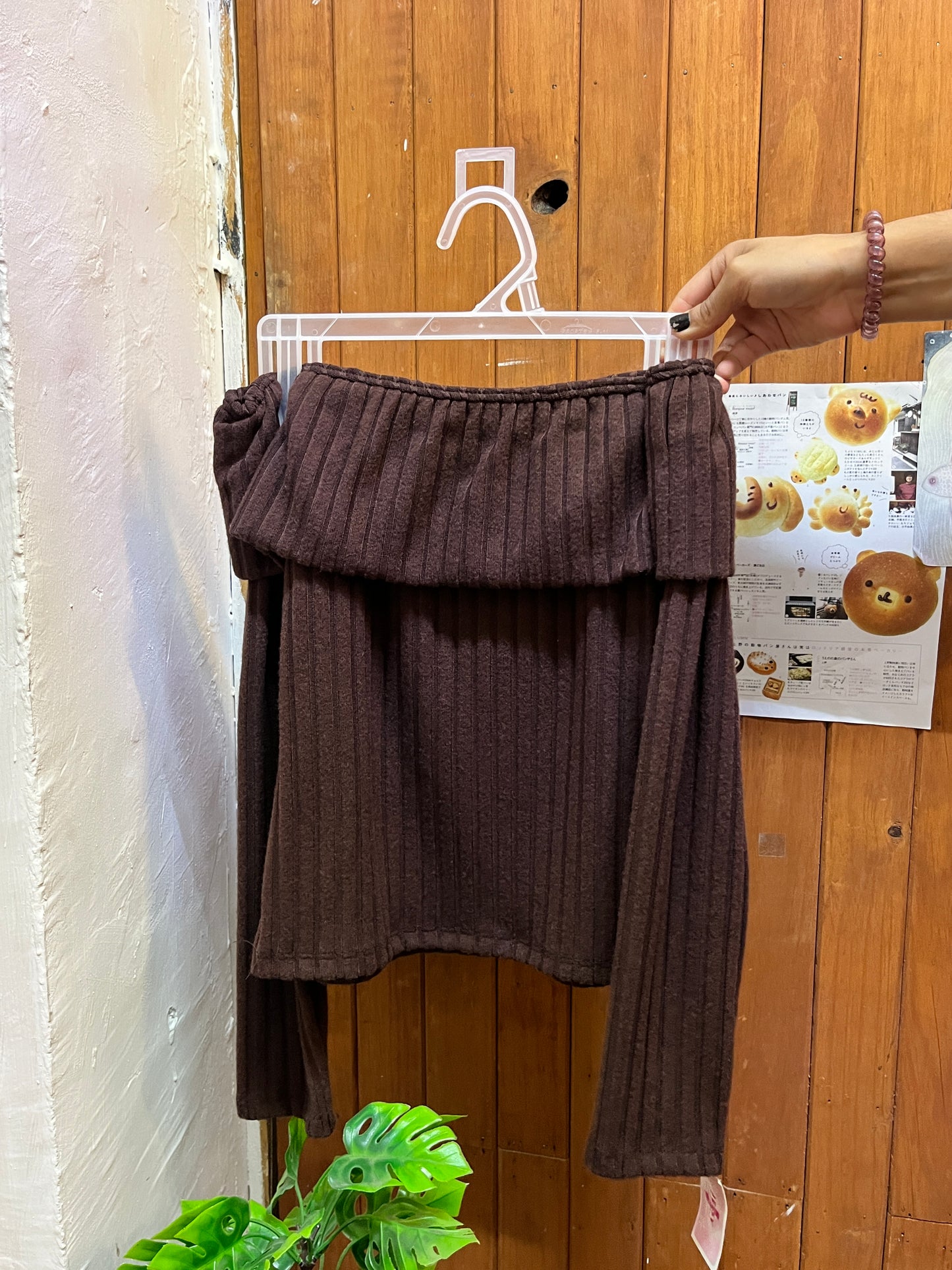 Blusa otoño café oscura