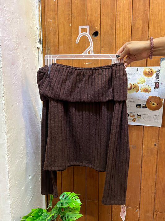 Blusa otoño café oscura